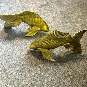 Two CERAMIC GOLD FISH  NWOT (set)